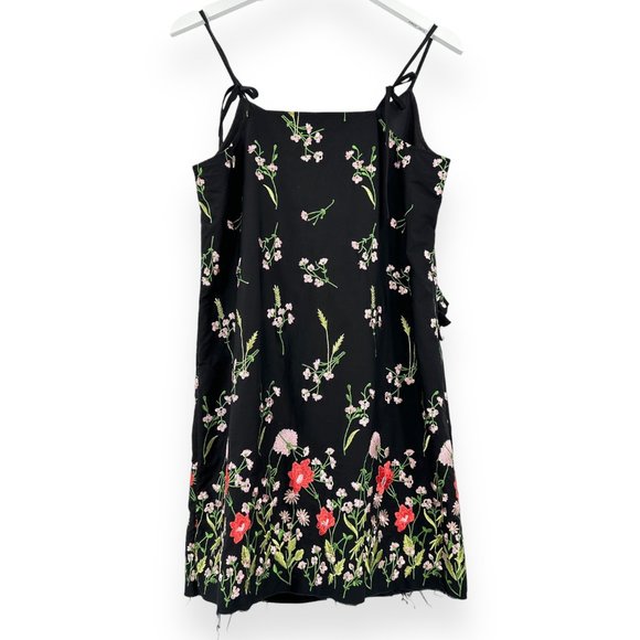 [relisted] Marques Almeida Black Floral Embroidered Mini Slip Dress - Picture 3 of 16